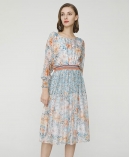 Floral-print silk-chiffon midi dress