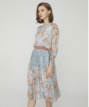 Floral-print silk-chiffon midi dress