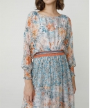 Floral-print silk-chiffon midi dress